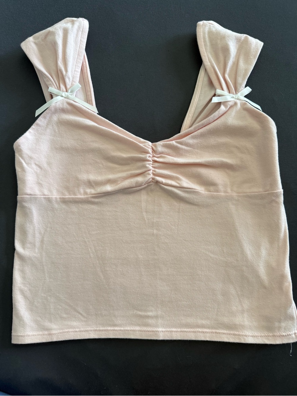 Full Tilt Blush Pink Bow Strap Tank Top Size Small